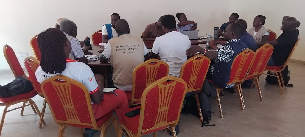 Livelihood sector partners reviewing monitoring plans